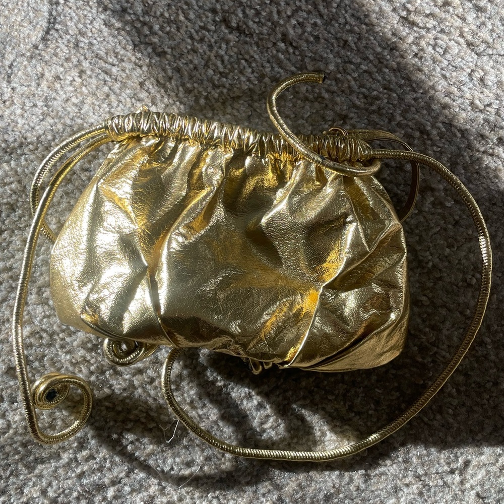 ASOS Metallic Gold pouch purse
